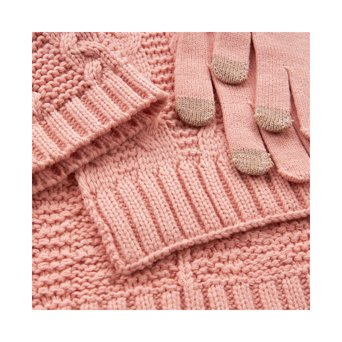 VERDE ΓΥΝΑΙΚΕΙΟ ΚΑΣΚΟΛ +VERDE ΓΥΝΑΙΚΕΙΟΣ ΣΚΟΥΦΟΣ+VERDE ΓΥΝΑΙΚΕΙA ΓΑΝΤΙΑ 06-1266 ΑΚΡΥΛΙΚΟ ΡΟΖ