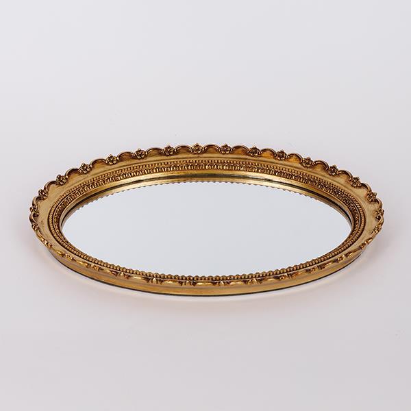 ΔΙΣΚΟΣ ΠΟΛΥΡΕΖΙΝ ΜΕ ΚΑΘΡΕΠΤΗ ΧΡΥΣΟΣ 35x26x3cm