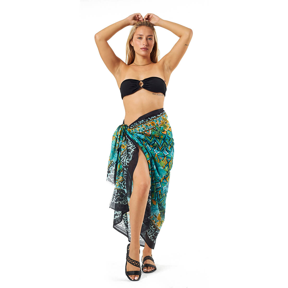 Verde Γυναικείο Παρεο 08-0102 Βαμβακερό Πράσινο