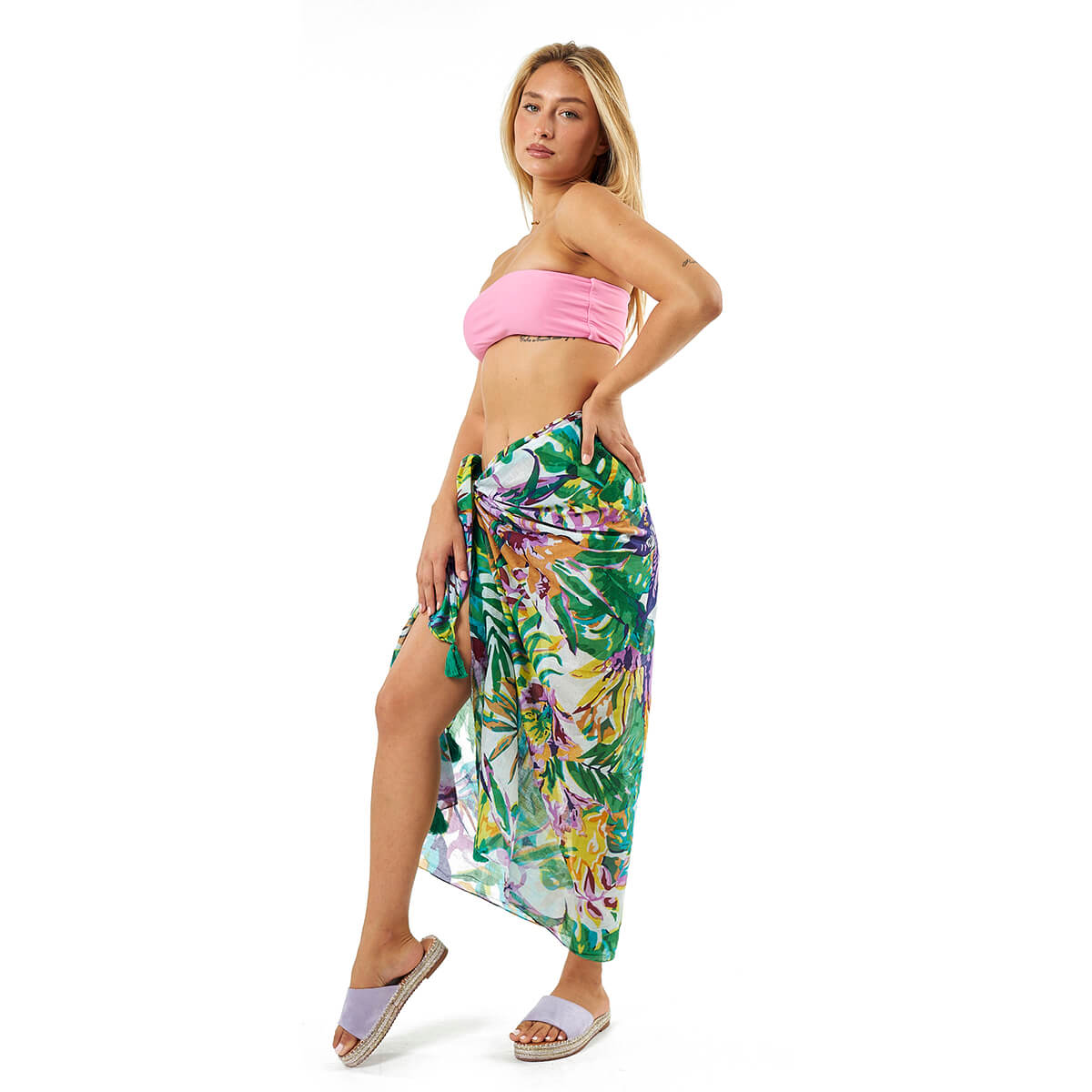 Verde Γυναικείο Παρεο 08-0105 Βαμβακερό Πολύχρωμο