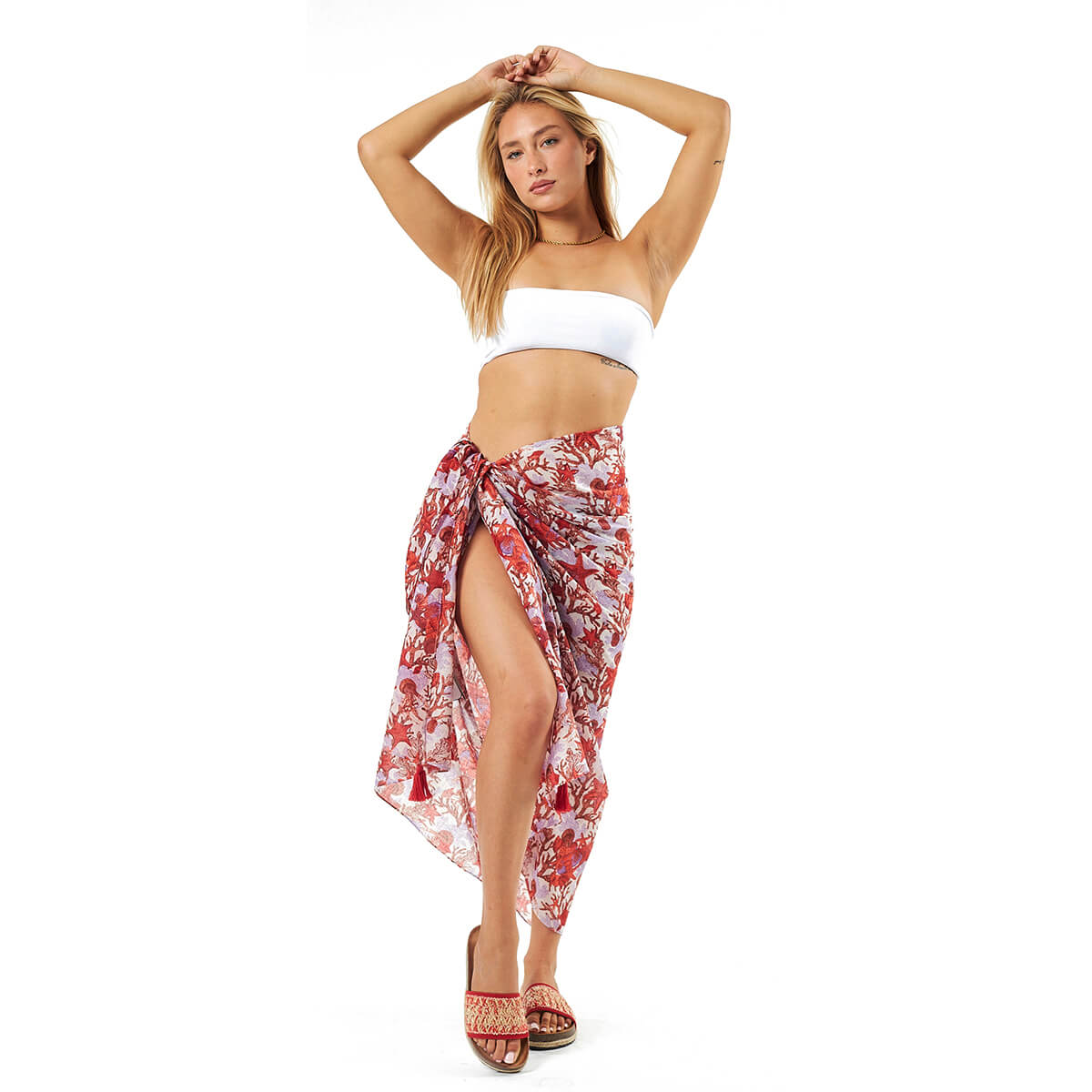 Verde Γυναικείο Παρεο 08-0106 Βαμβακερό Πολύχρωμο