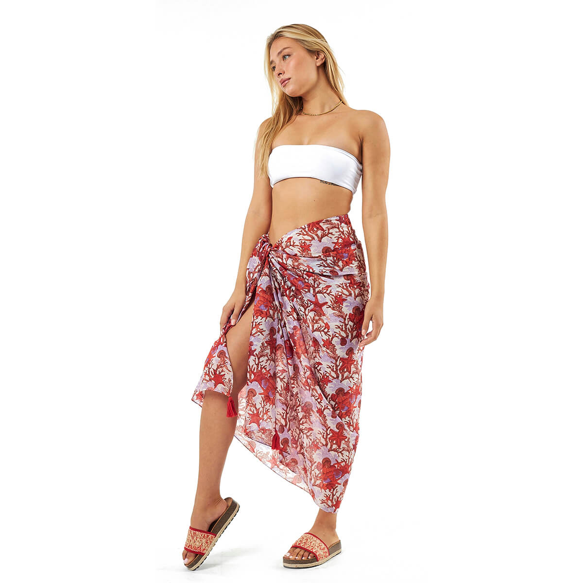 Verde Γυναικείο Παρεο 08-0106 Βαμβακερό Πολύχρωμο