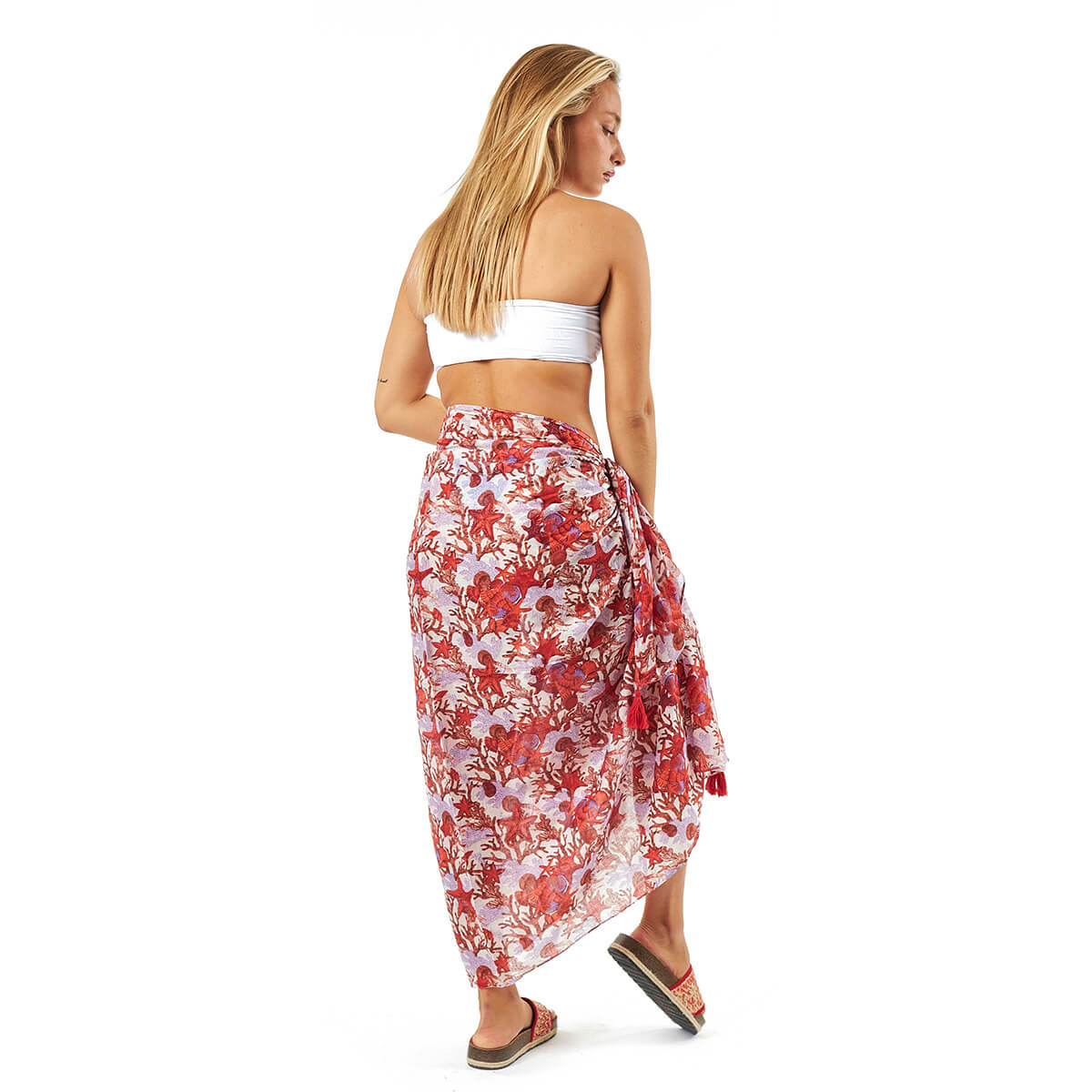 Verde Γυναικείο Παρεο 08-0106 Βαμβακερό Πολύχρωμο