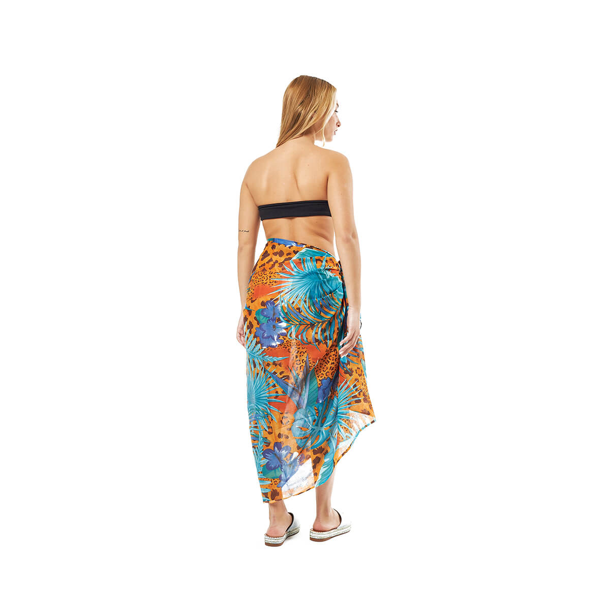 Verde Γυναικείο Παρεο 08-0119 Βαμβακερό Τιρκουάζ