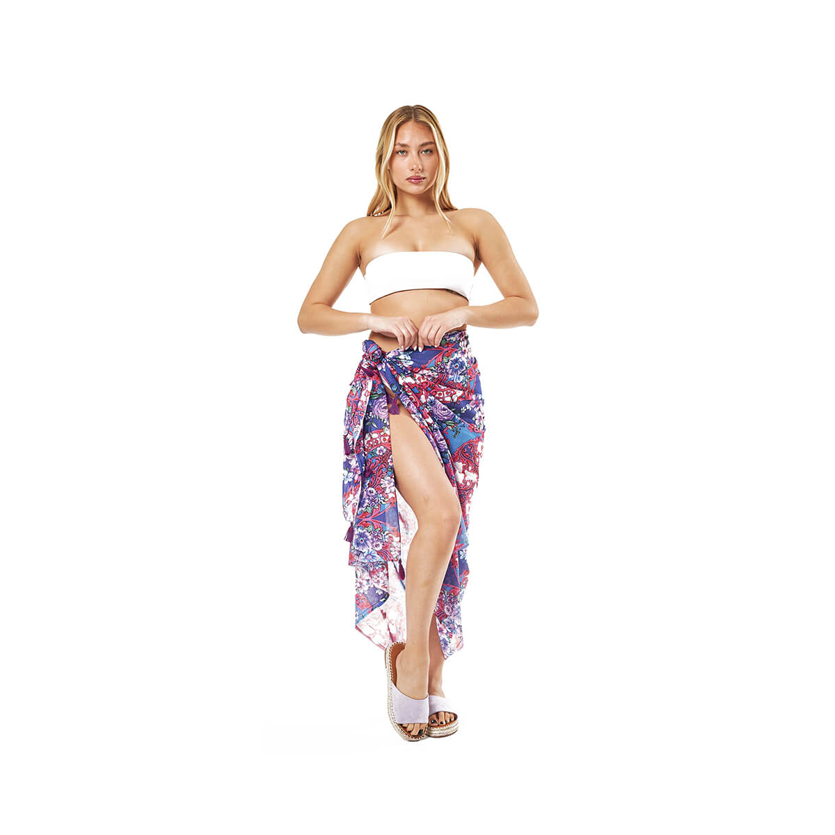 Verde Γυναικείο Παρεο 08-0120 Βαμβακερό Κόκκινο