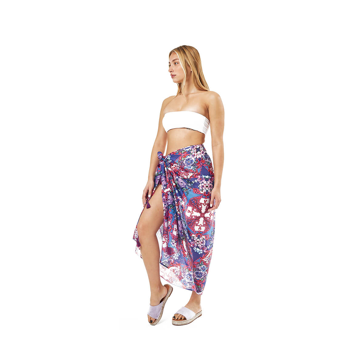 Verde Γυναικείο Παρεο 08-0120 Βαμβακερό Κόκκινο