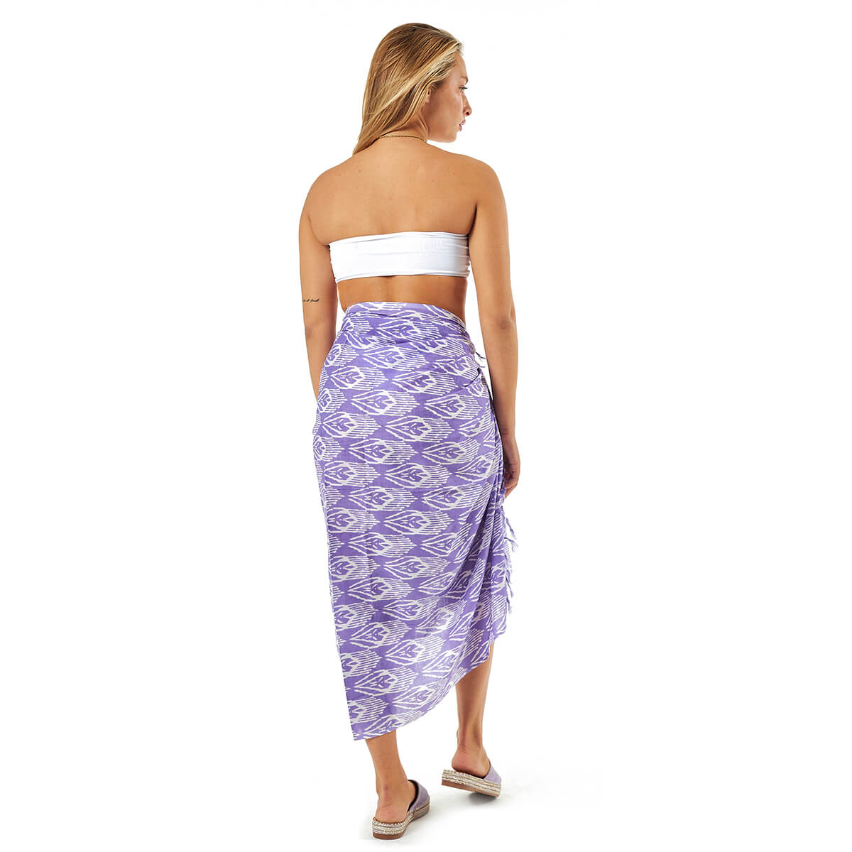 Verde Γυναικείο Παρεο 08-0147 Βαμβακερό Μωβ