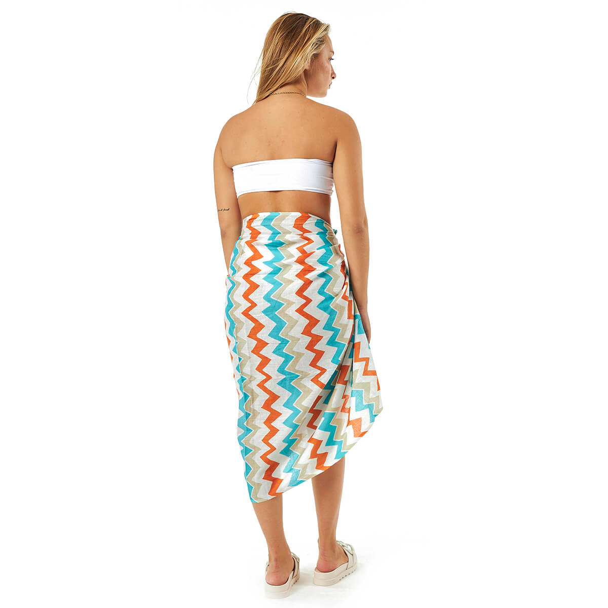 Verde Γυναικείο Παρεο 08-0148 Βαμβακερό Τιρκουάζ