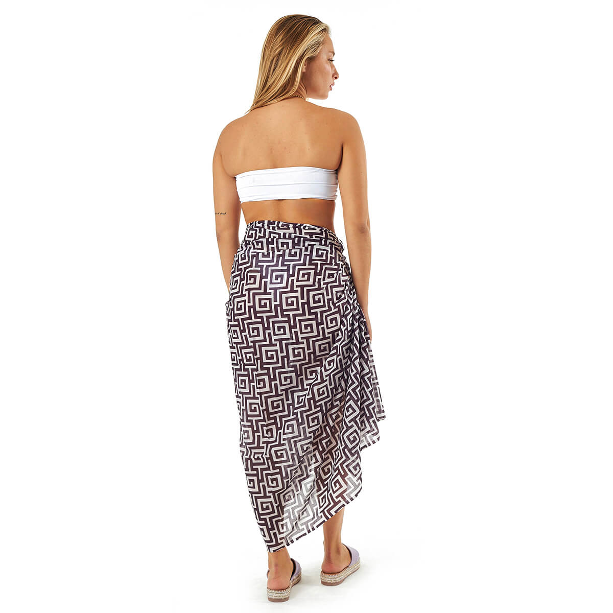 Verde Γυναικείο Παρεο 08-0149 Βαμβακερό Μωβ