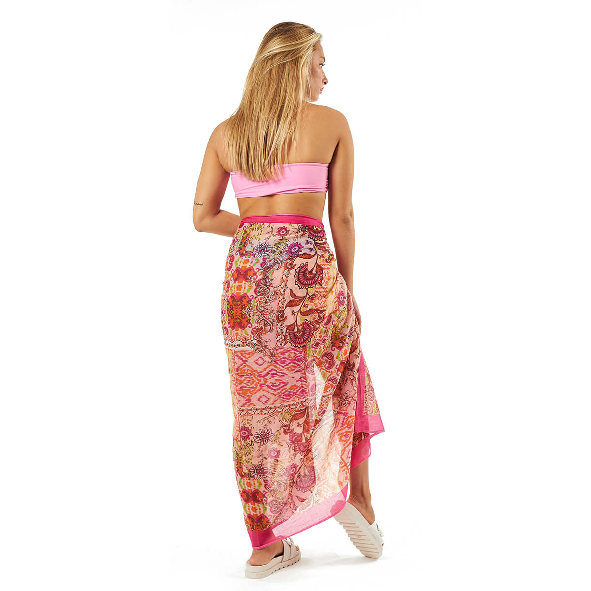 Verde Γυναικείο Παρεο 08-0086 Βαμβακερό Πολύχρωμο