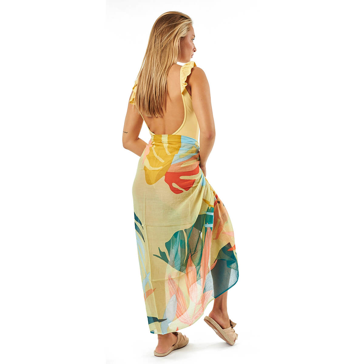 Verde Γυναικείο Παρεο 08-0089 Βαμβακερό Πολύχρωμο Verde Γυναικείο Παρεο 08-0089 Βαμβακερό Πολύχρωμο