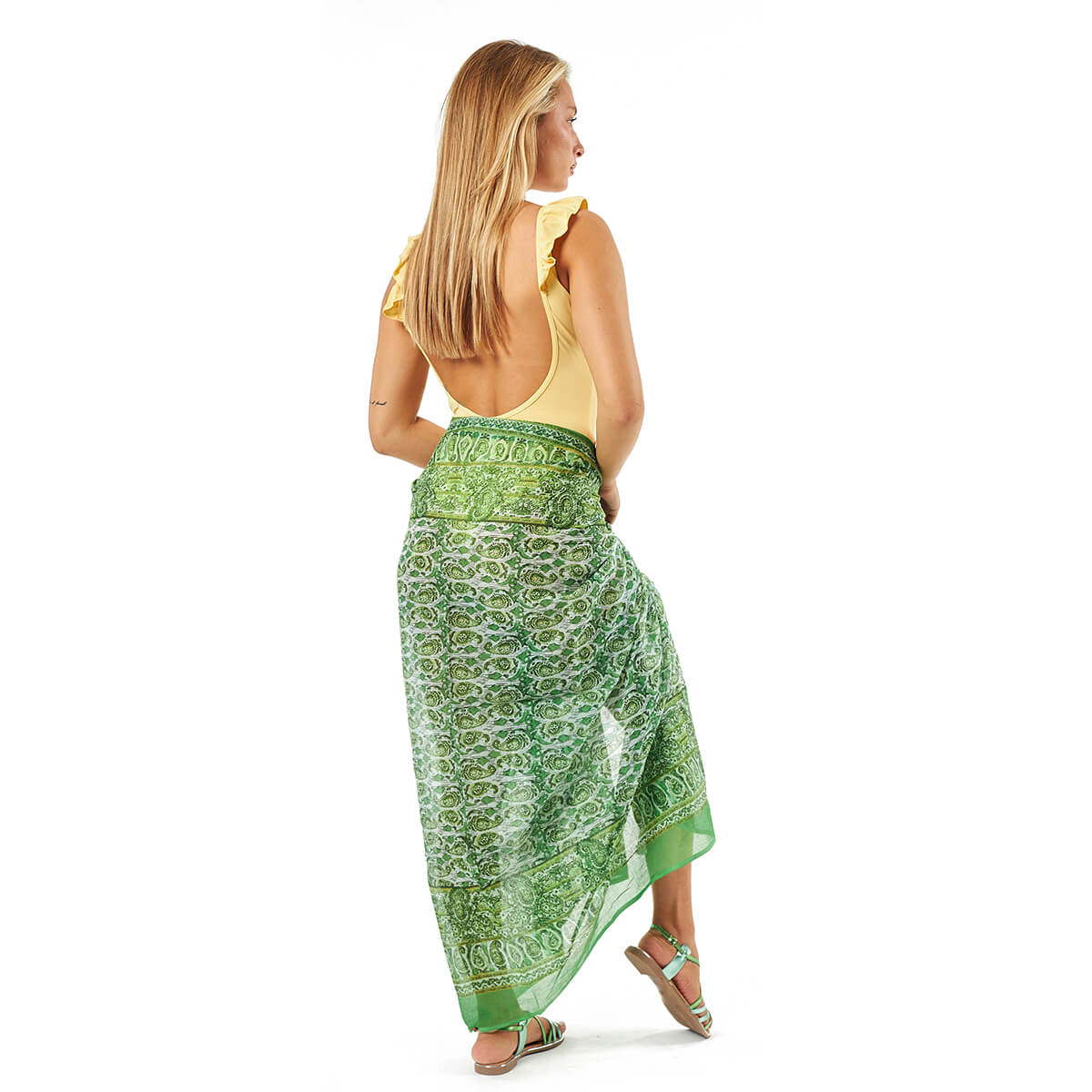 Verde Γυναικείο Παρεο 08-0093 Βαμβακερό Πολύχρωμο Verde Γυναικείο Παρεο 08-0093 Βαμβακερό Πολύχρωμο