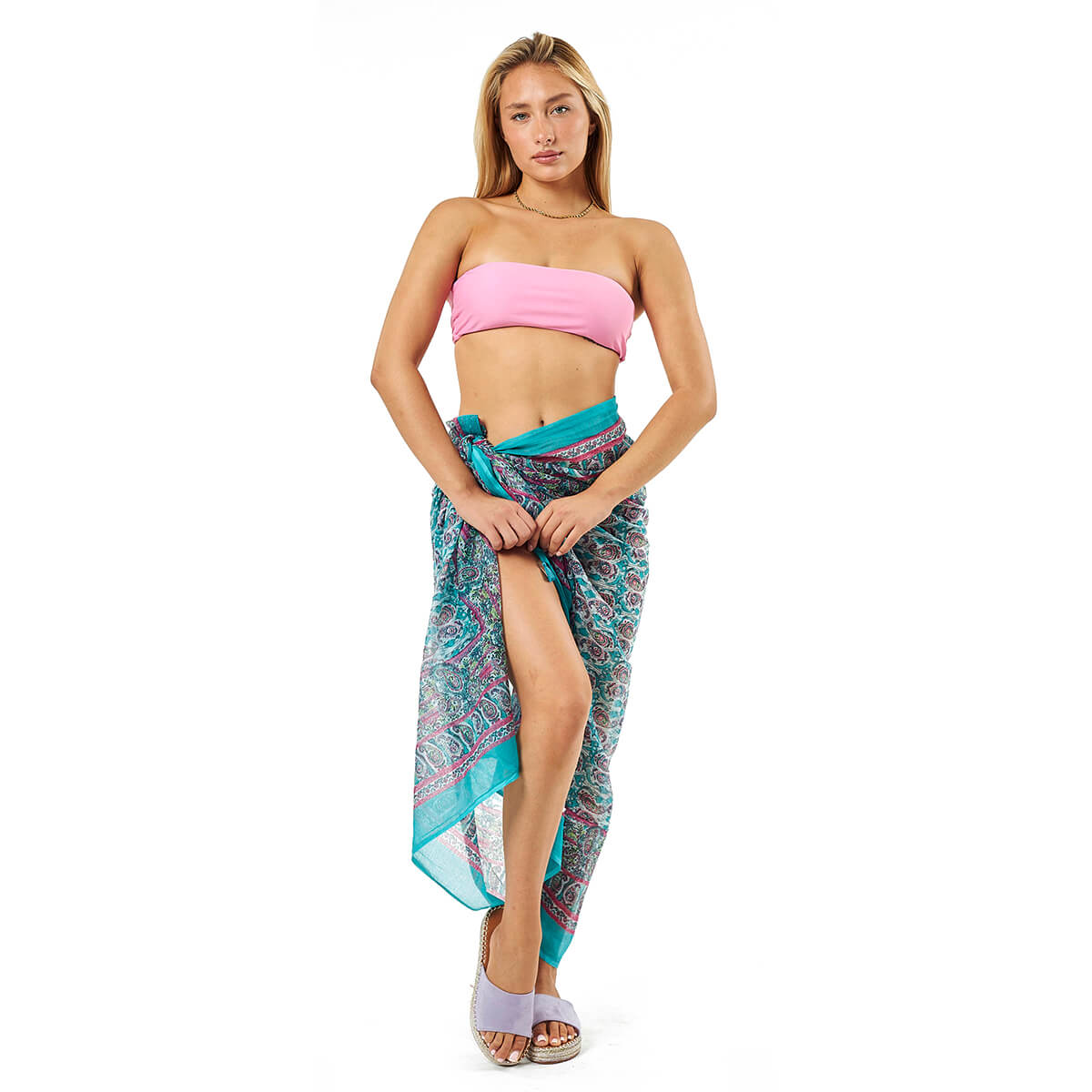 Verde Γυναικείο Παρεο 08-0097 Βαμβακερό Πολύχρωμο