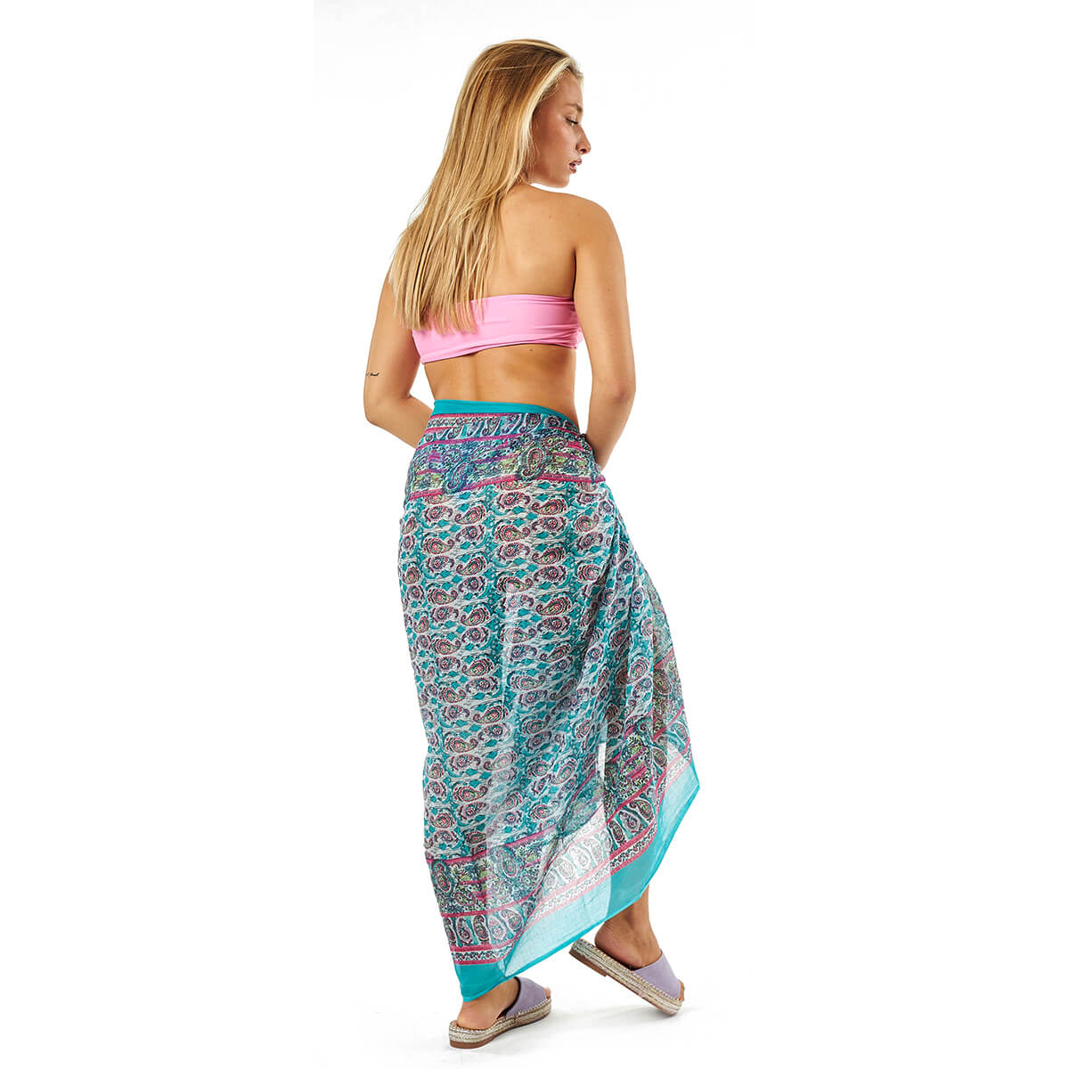 Verde Γυναικείο Παρεο 08-0097 Βαμβακερό Πολύχρωμο