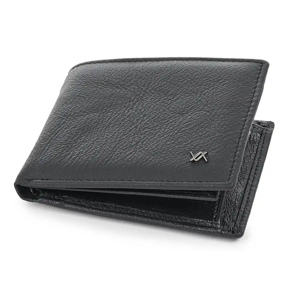 Verde Ανδρικό Δερμάτινο Πορτοφόλι 09-0210 Μαύρο