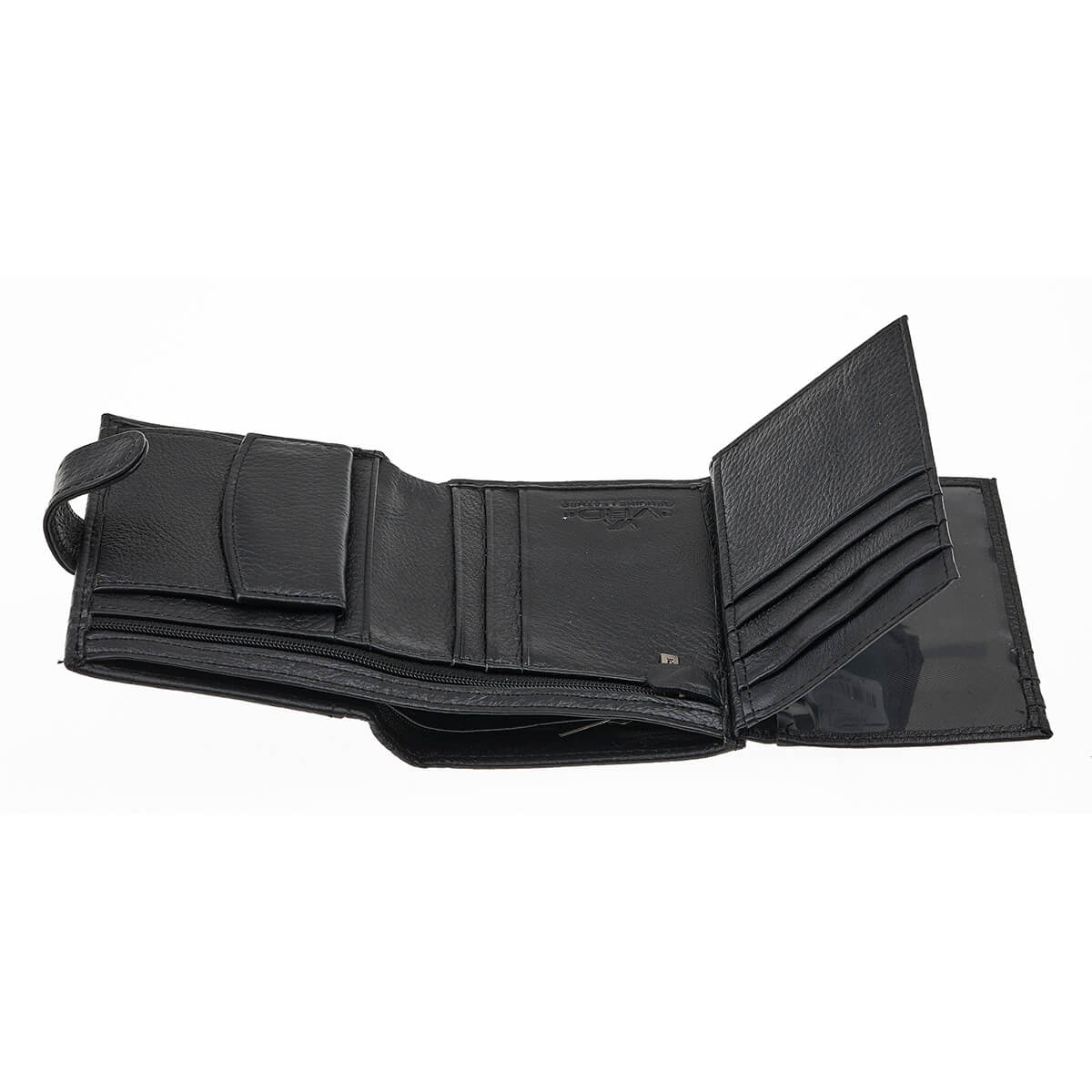 Verde Ανδρικό Πορτοφόλι 09-0243 Δερμάτινο Μαύρο