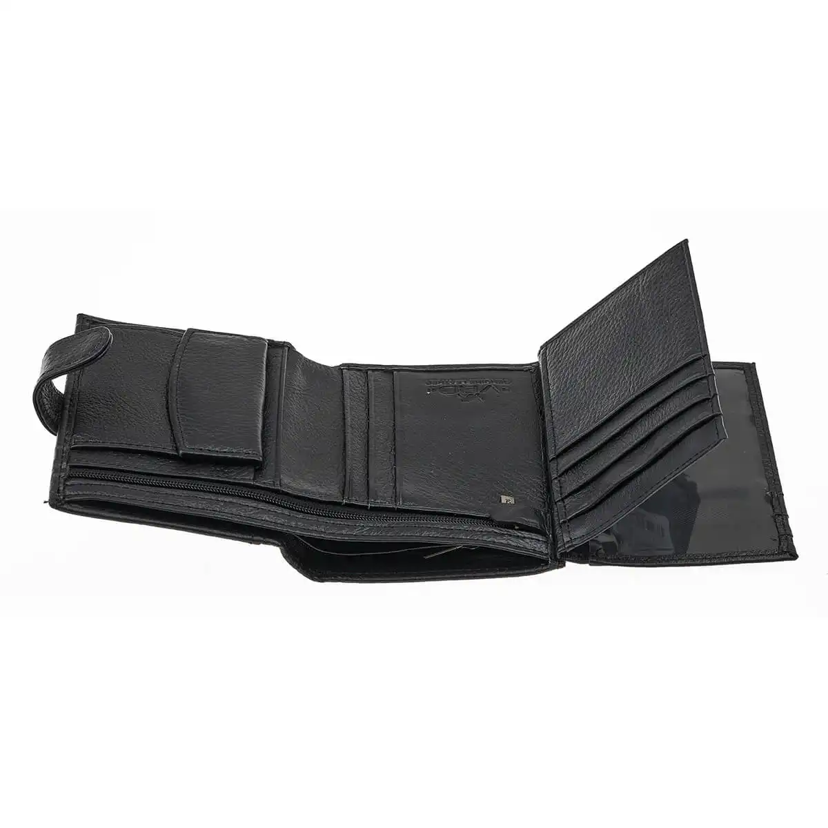 Verde Ανδρικό Πορτοφόλι 09-0243 Δερμάτινο Μαύρο