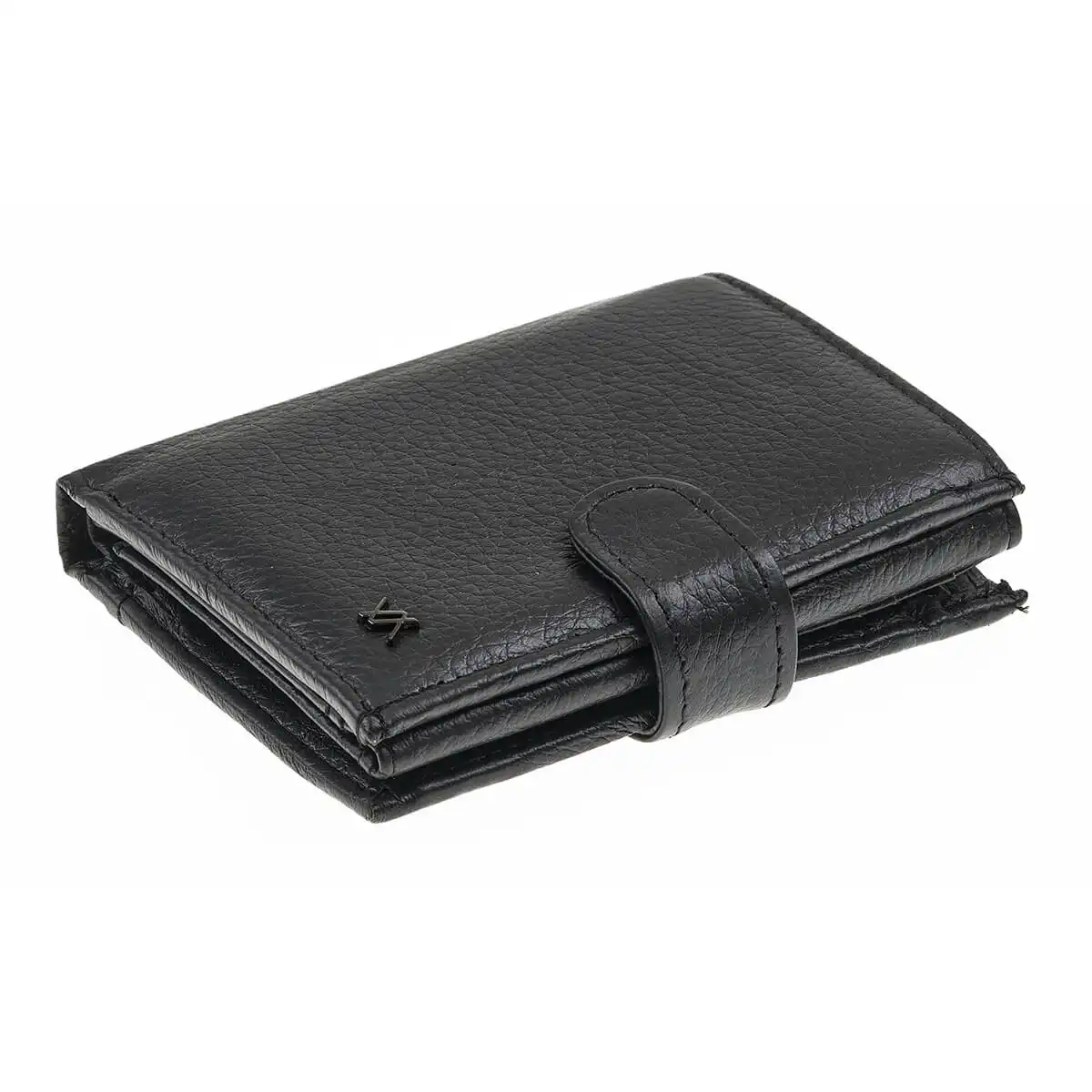 Verde Ανδρικό Πορτοφόλι 09-0243 Δερμάτινο Μαύρο
