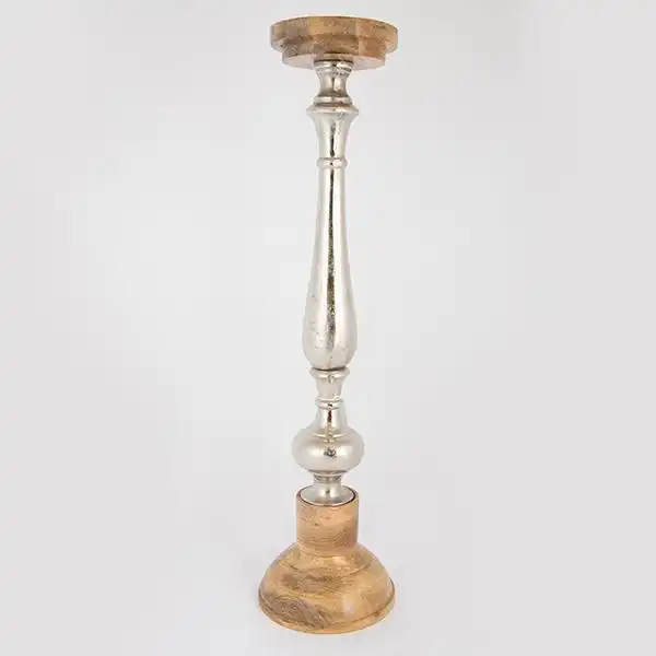 ΚΗΡΟΠΗΓΙΟ ΞΥΛΟ-ΜΕΤΑΛΛΟ ΦΥΣΙΚΟ- ΑΣΗΜΙ 17x17x64cm ΚΗΡΟΠΗΓΙΟ ΞΥΛΟ-ΜΕΤΑΛΛΟ ΦΥΣΙΚΟ- ΑΣΗΜΙ 17x17x64cm