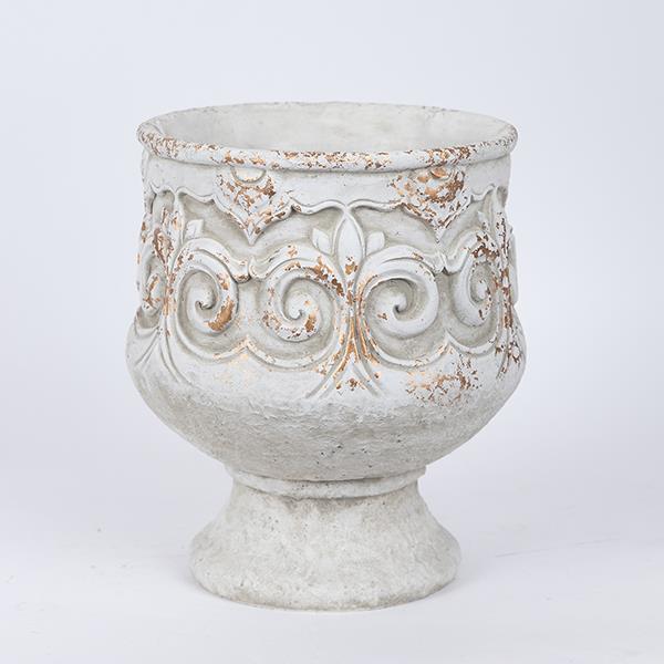 ΒΑΖΟ ΤΣΙΜΕΝΤΕΝΙΟ ΛΕΥΚΟ 22.5×22.5×25.5cm