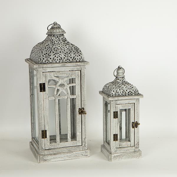 S/2 ΦΑΝΑΡΙΑ ΜΕΤΑΛΛΙΚA – ΞΥΛΙΝΑ ΓΚΡΙ  22x22x54.5cm/14.5×14.5×37.5cm