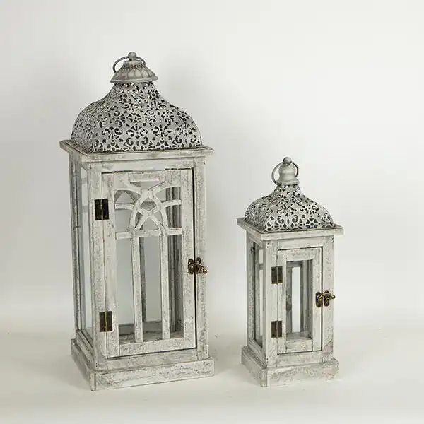 S/2 ΦΑΝΑΡΙΑ ΜΕΤΑΛΛΙΚA – ΞΥΛΙΝΑ ΓΚΡΙ  22x22x54.5cm/14.5×14.5×37.5cm