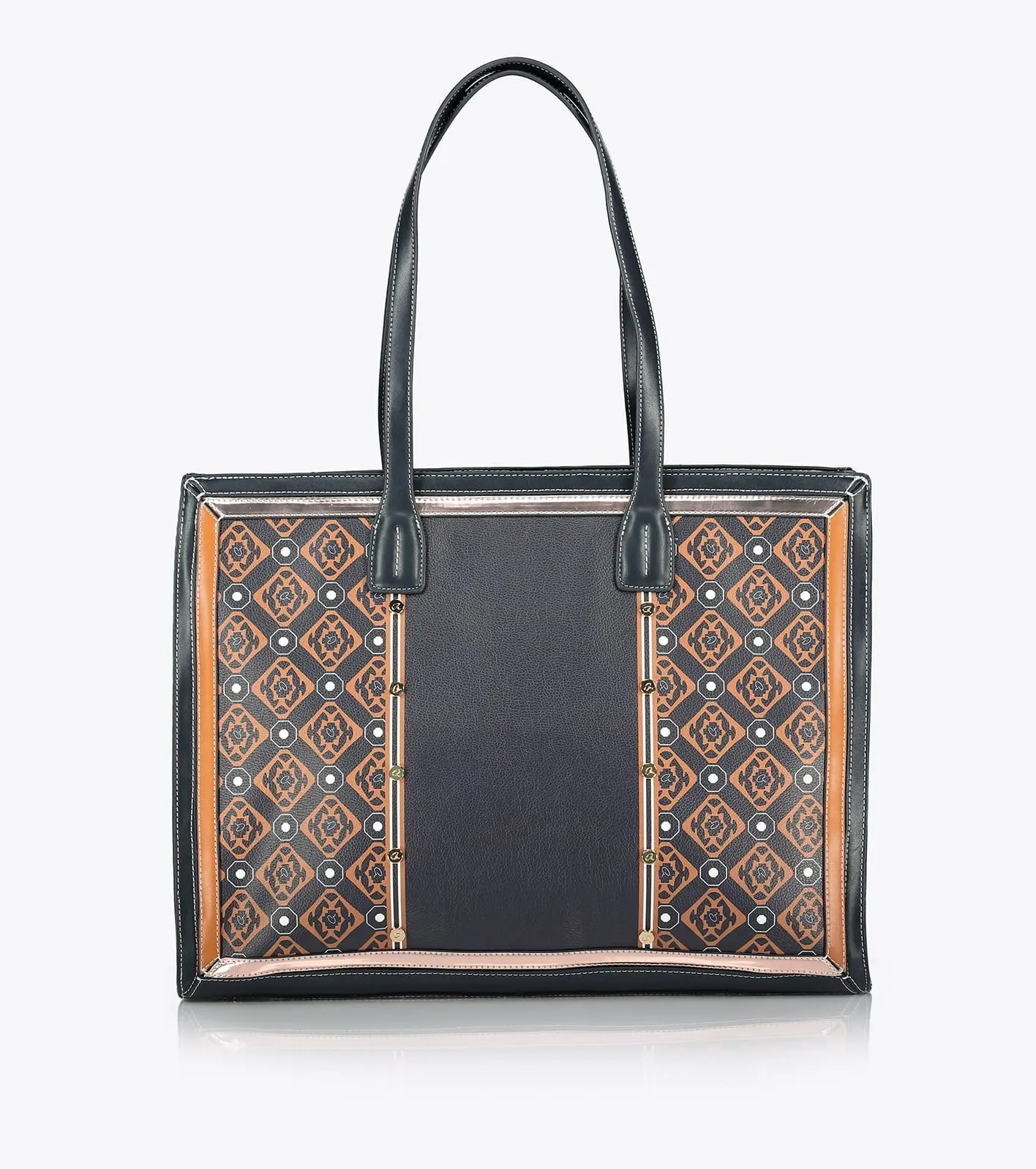 Axel Γυναικεία τσάντα ώμου Charm με γεωμετρικά σχέδια midnight blue 1010-3144