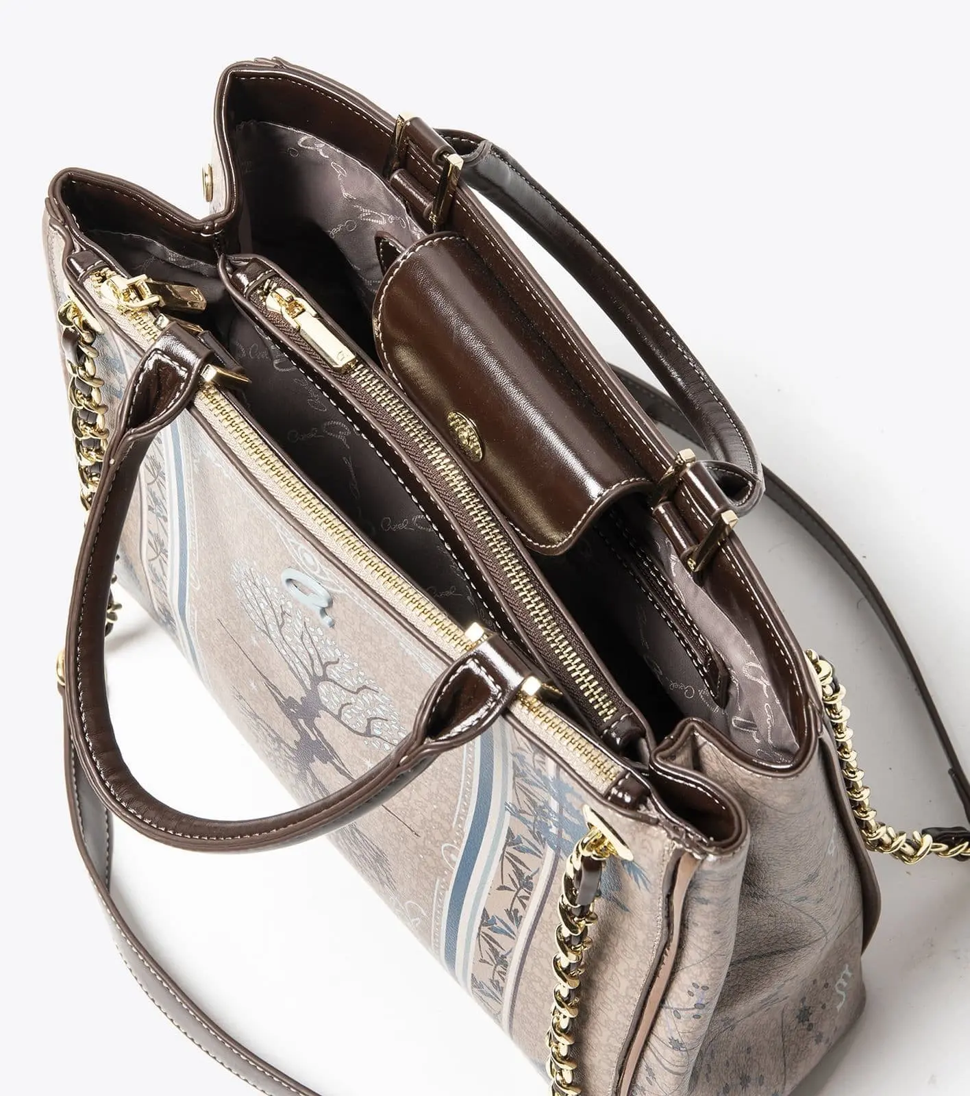 Axel Γυναικεία τσάντα ώμου Pretchel Κύκλος της ζωής μπεζ 1010-3152