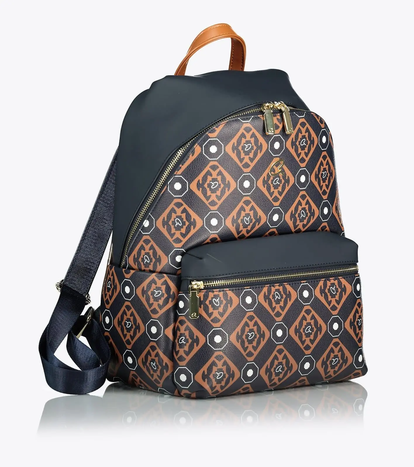 Axel Σακίδιο Πλάτης Berenice με γεωμετρικά σχέδια και μονόγραμμα multi color 1023-0450 Axel Σακίδιο Πλάτης Berenice με γεωμετρικά σχέδια και μονόγραμμα multi color 1023-0450