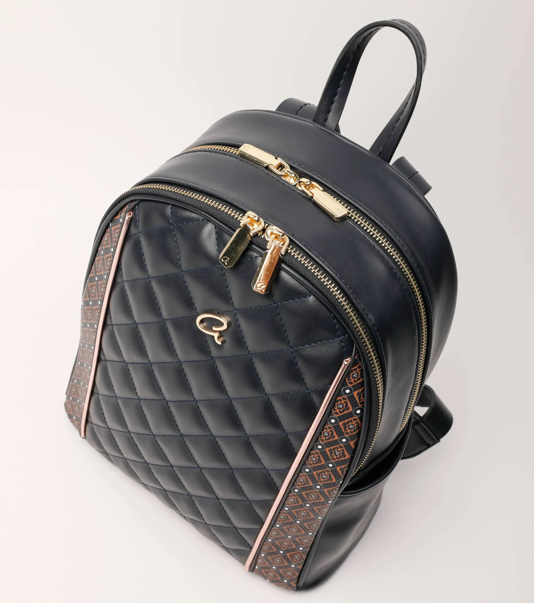 Axel Σακίδιο Πλάτης Ryleigh καπιτονέ με γεωμετρικά σχέδια midnight blue 1023-0457