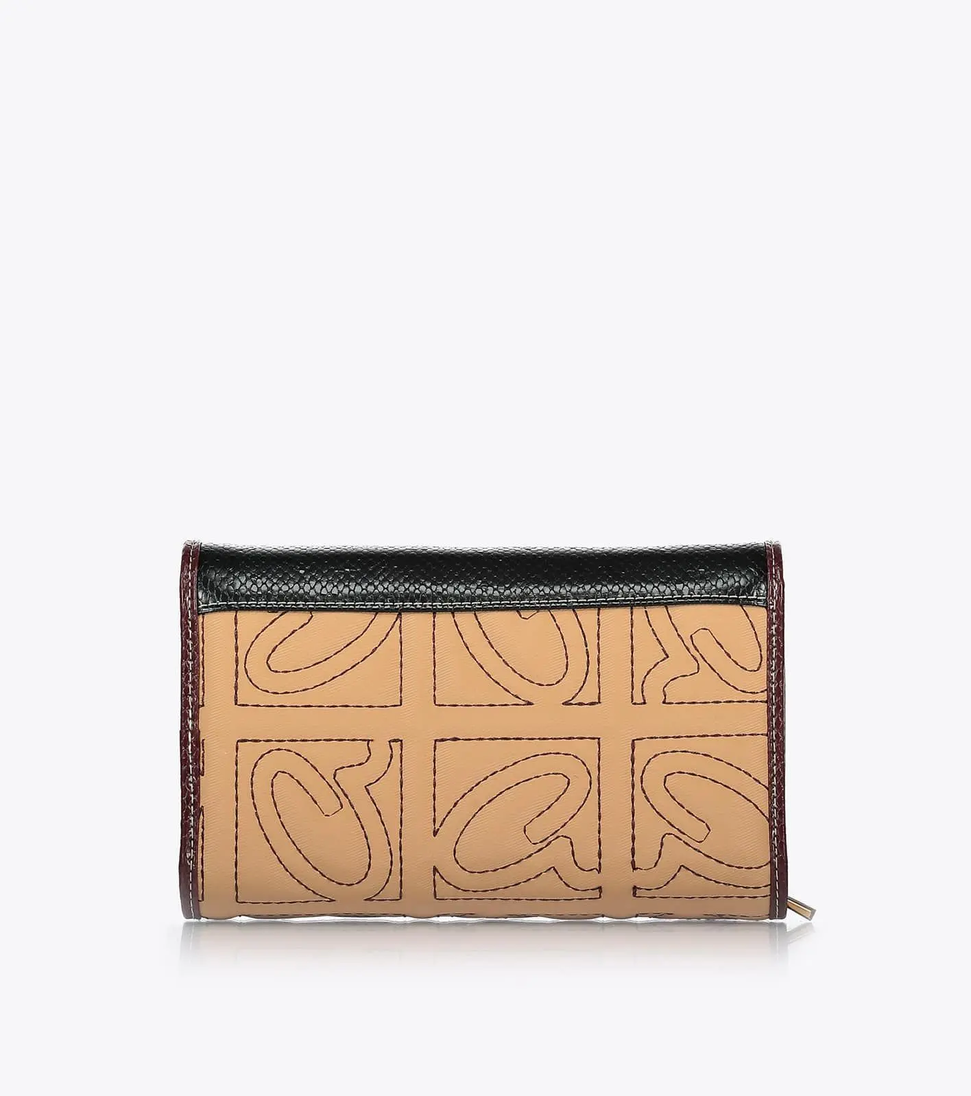 Axel Πορτοφόλι με ανάγλυφο μονόγραμμα και κροκό λεπτομέρειες Amy 1101-1582 Μπεζ