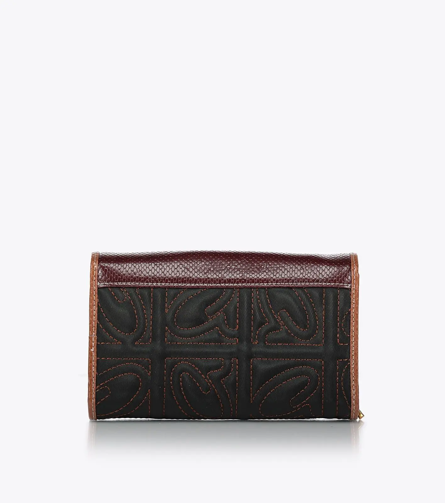 Axel Πορτοφόλι με ανάγλυφο μονόγραμμα και κροκό λεπτομέρειες Amy 1101-1582 Μαύρο