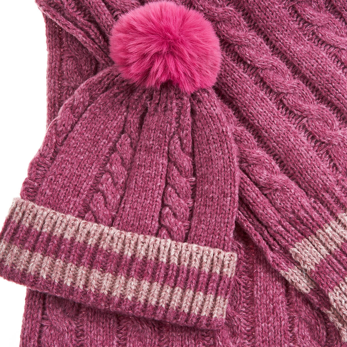 Verde Γυναικείος Σκούφος-Λαιμός 12-0362 Ροζ