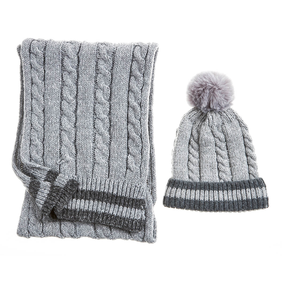 Verde Γυναικείος Σκούφος-Λαιμός 12-0362 Γκρι