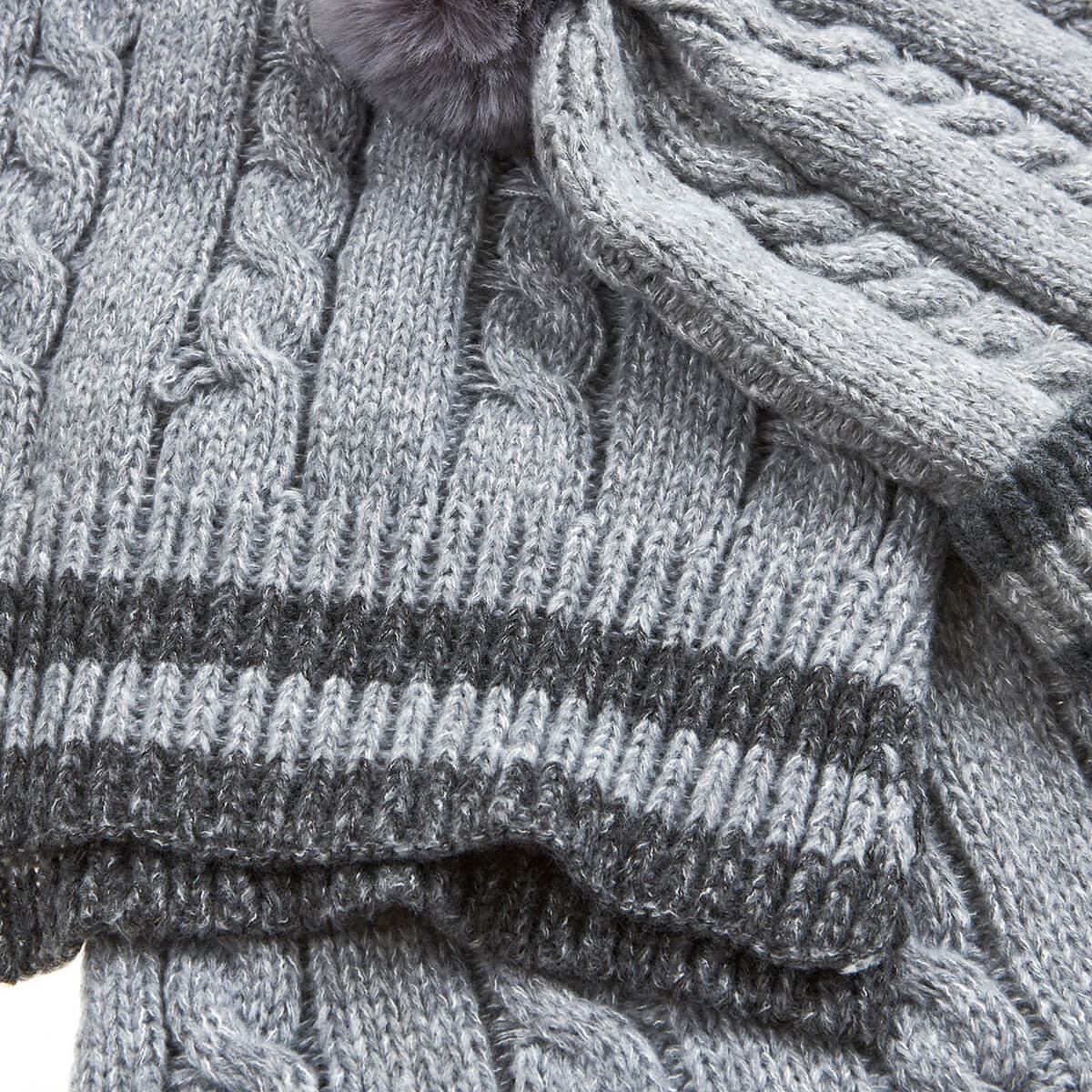 Verde Γυναικείος Σκούφος-Λαιμός 12-0362 Γκρι