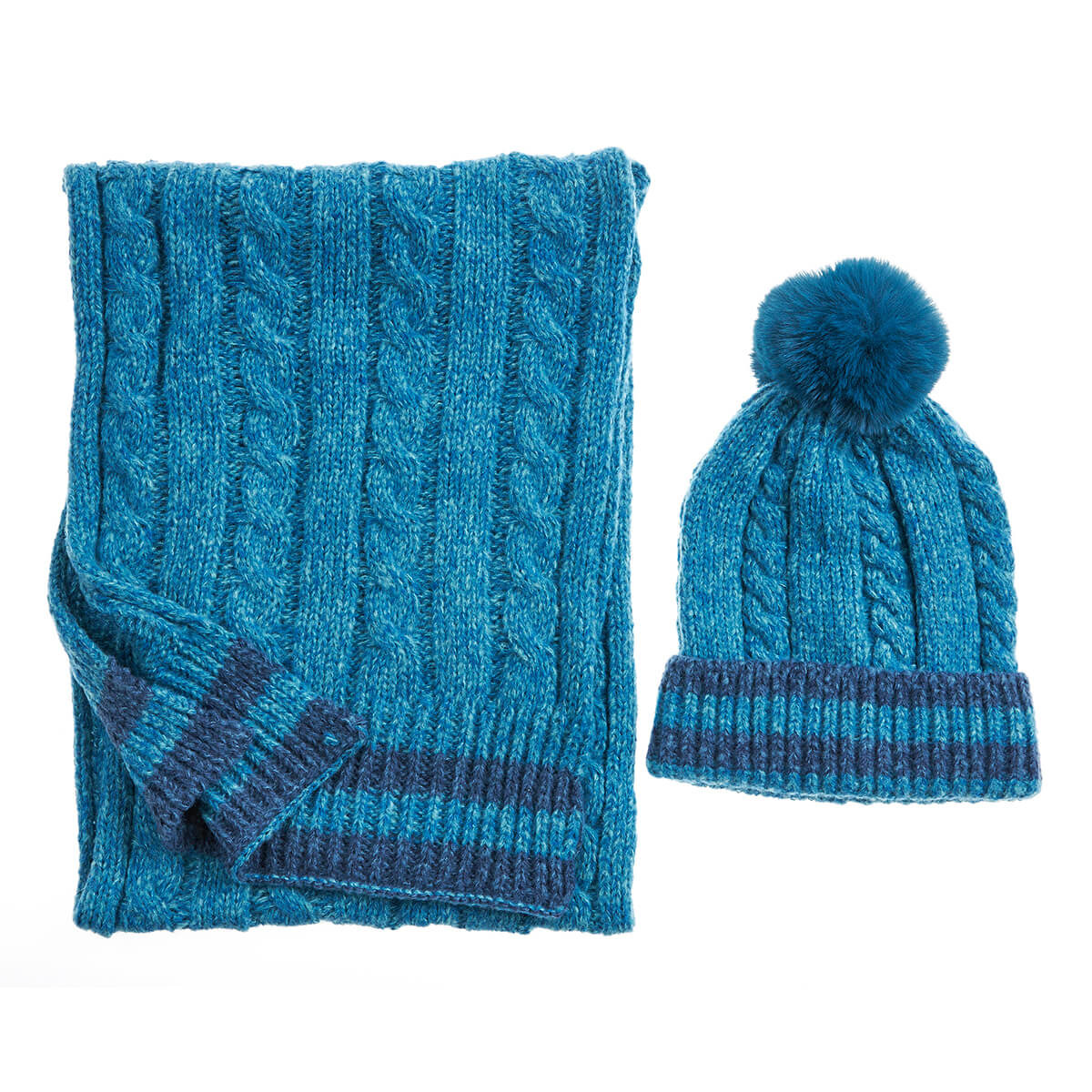 Verde Γυναικείος Σκούφος-Λαιμός 12-0362 Πετρόλ