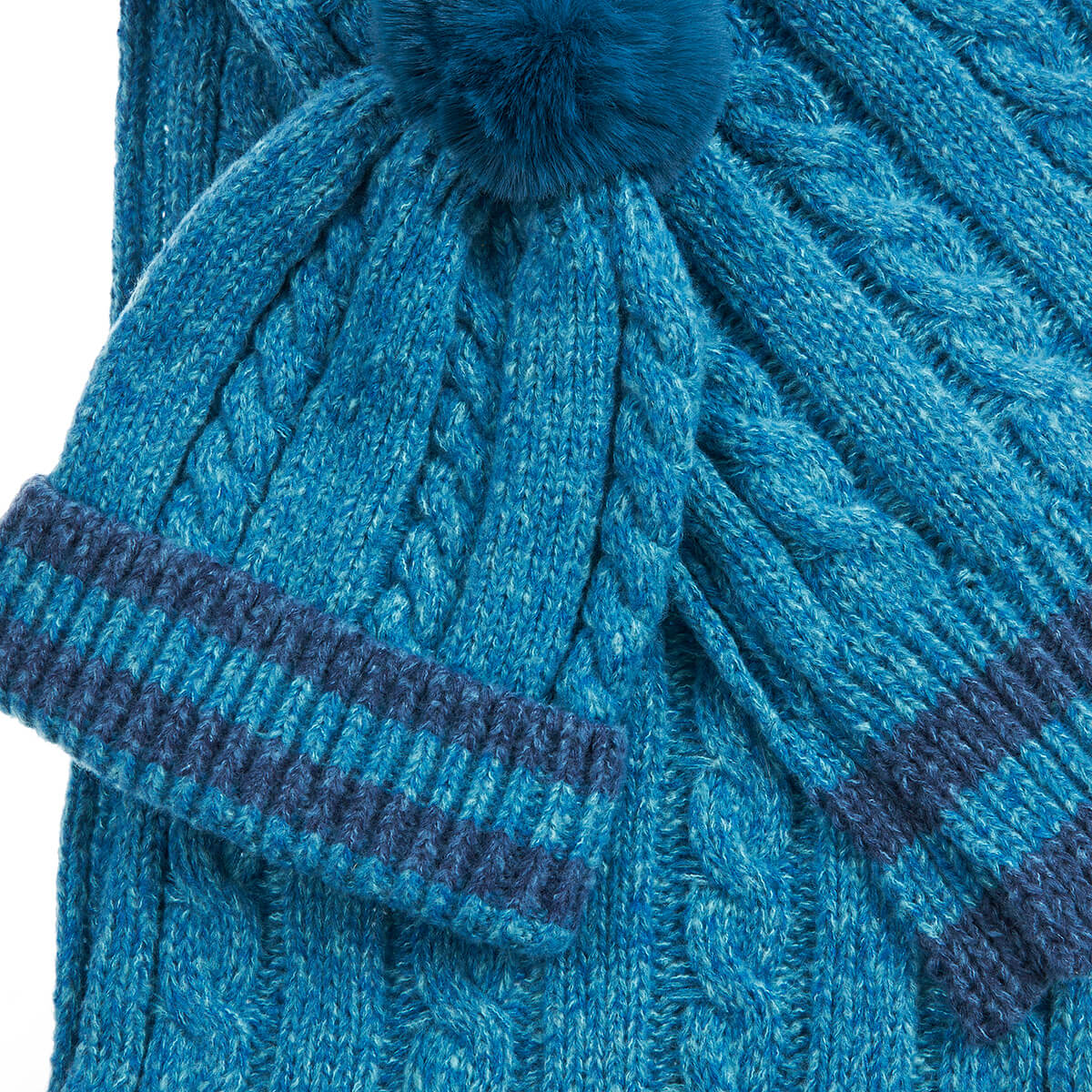 Verde Γυναικείος Σκούφος-Λαιμός 12-0362 Πετρόλ