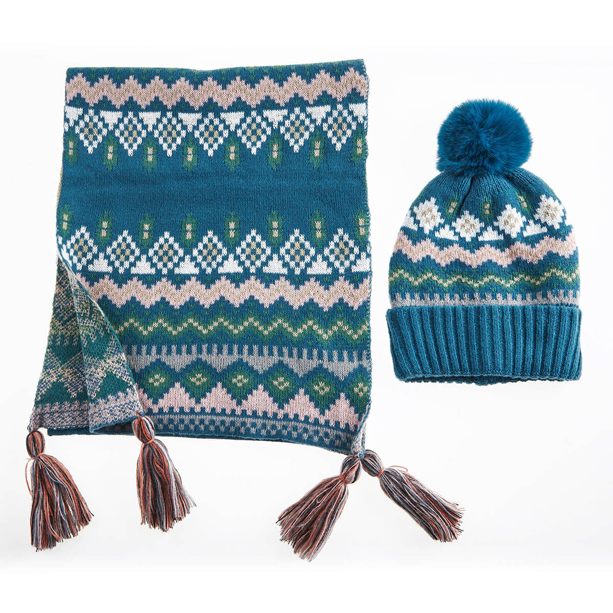 Verde Γυναικείος Σκούφος-Λαιμός 12-0364 Μπλε