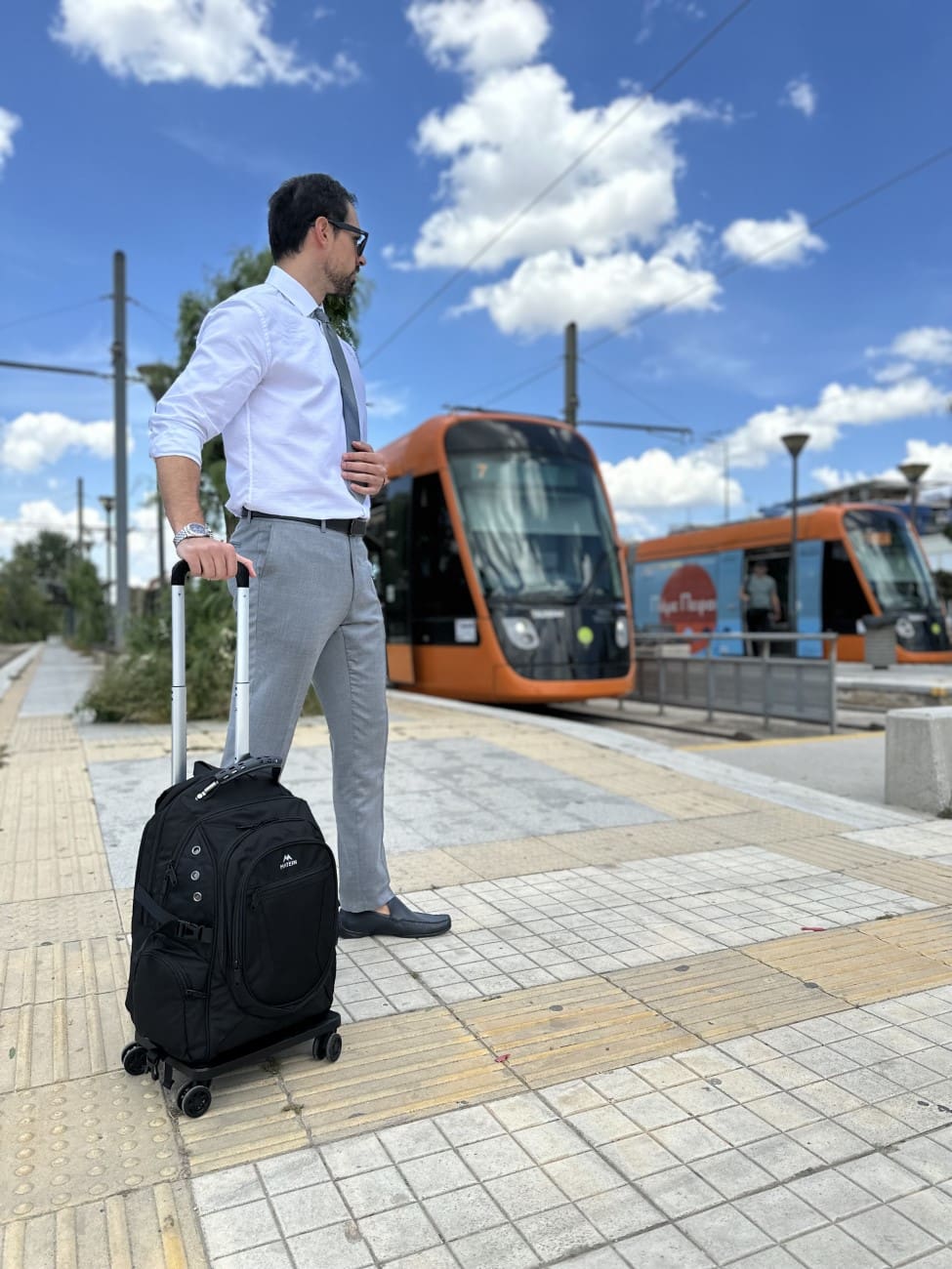 Σακίδιο πλάτης Τροχήλατο  55L Laptop 15,6” Matein 1271 μαύρο