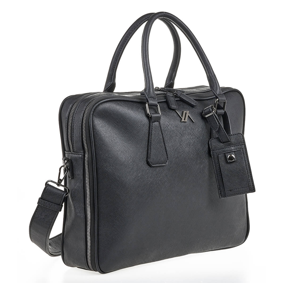 Verde Ανδρική Επαγγελματική Τσάντα για Lap-top 13-0114 Μαύρο