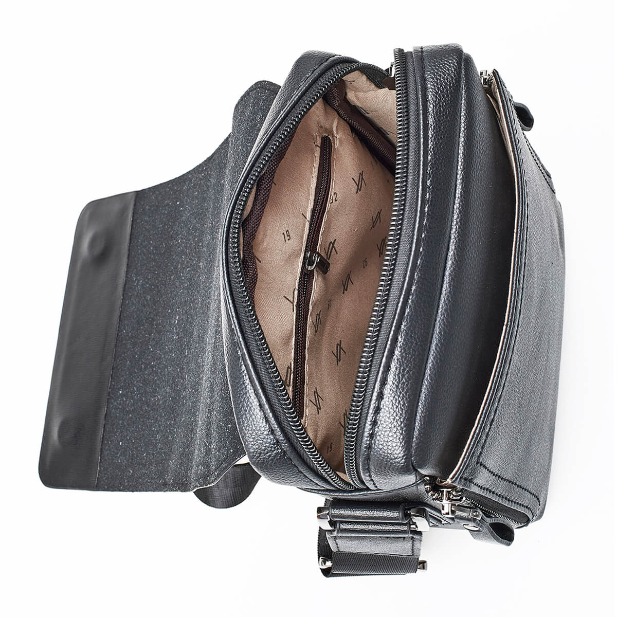 Verde Ανδρική Τσάντα Ωμου - Χιαστι 13-0124 Μαύρο