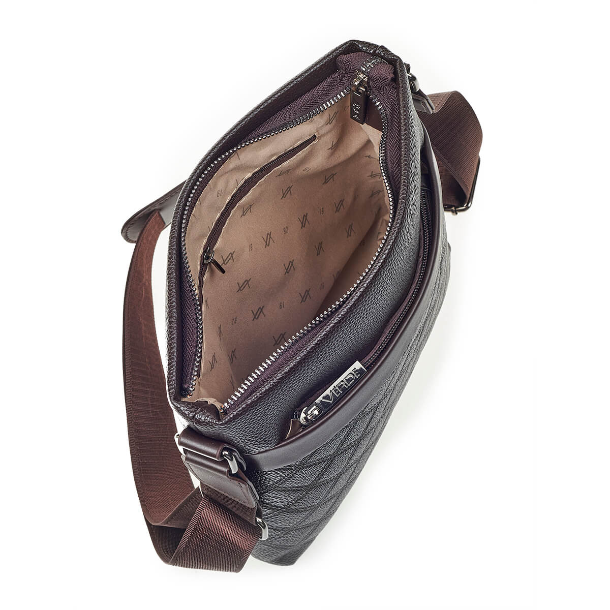 Verde Ανδρικό Τσαντάκι Χιαστί 13-0108 Καφέ