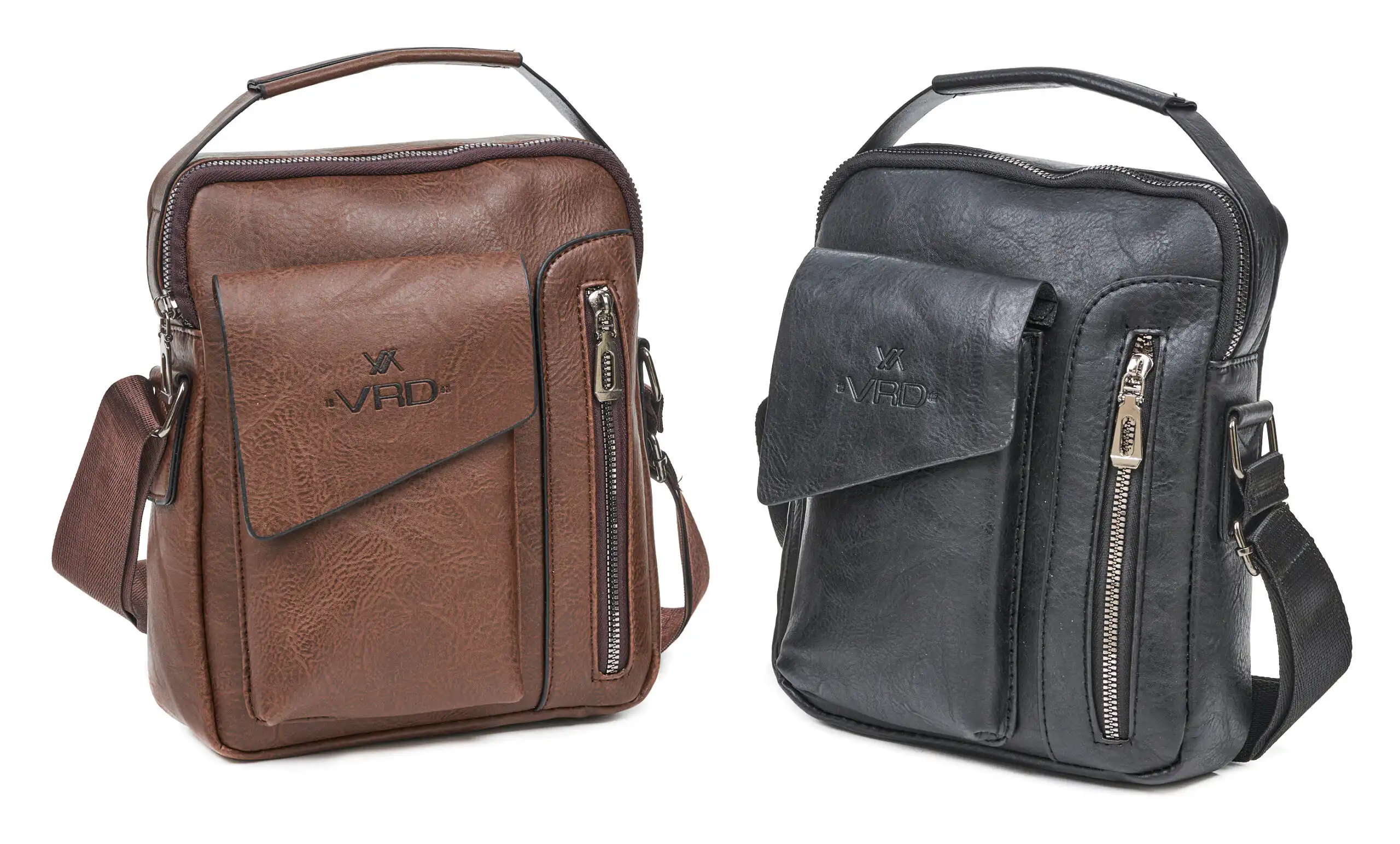 Verde Ανδρική Τσάντα Ώμου / Χιαστί 13-0079 μαύρο