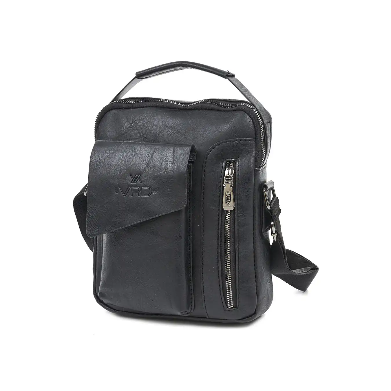 Verde Ανδρική Τσάντα Ώμου / Χιαστί 13-0079 μαύρο