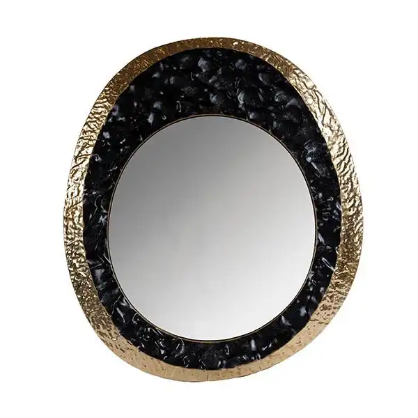 ΚΑΘΡΕΦΤΗΣ ΟΒΑΛ ΜΕΤΑΛΛΙΚΟΣ ΧΡΥΣΟ – ΓΚΡΙ 68x4x78cm