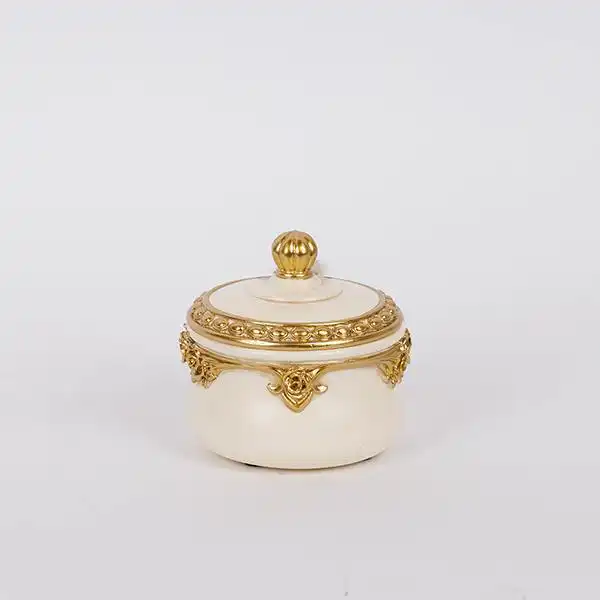 ΔΙΑΚΟΣΜΗΤΙΚΟ ΚΟΥΤΙ ΠΟΛΥΡΕΖΙΝ ΛΕΥΚΟ- ΧΡΥΣΟ 10.2×9.8×9.5cm ΔΙΑΚΟΣΜΗΤΙΚΟ ΚΟΥΤΙ ΠΟΛΥΡΕΖΙΝ ΛΕΥΚΟ- ΧΡΥΣΟ 10.2×9.8×9.5cm