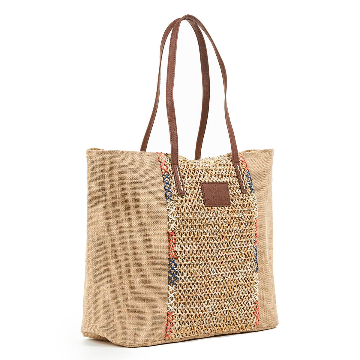 Verde Γυναικεία τσάντα Θαλάσσης 14-0190 Ψάθινη Πολύχρωμο