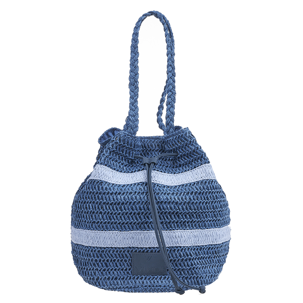 Verde Γυναικεία τσάντα Θαλάσσης 14-0196 Ψάθινη Μπλέ