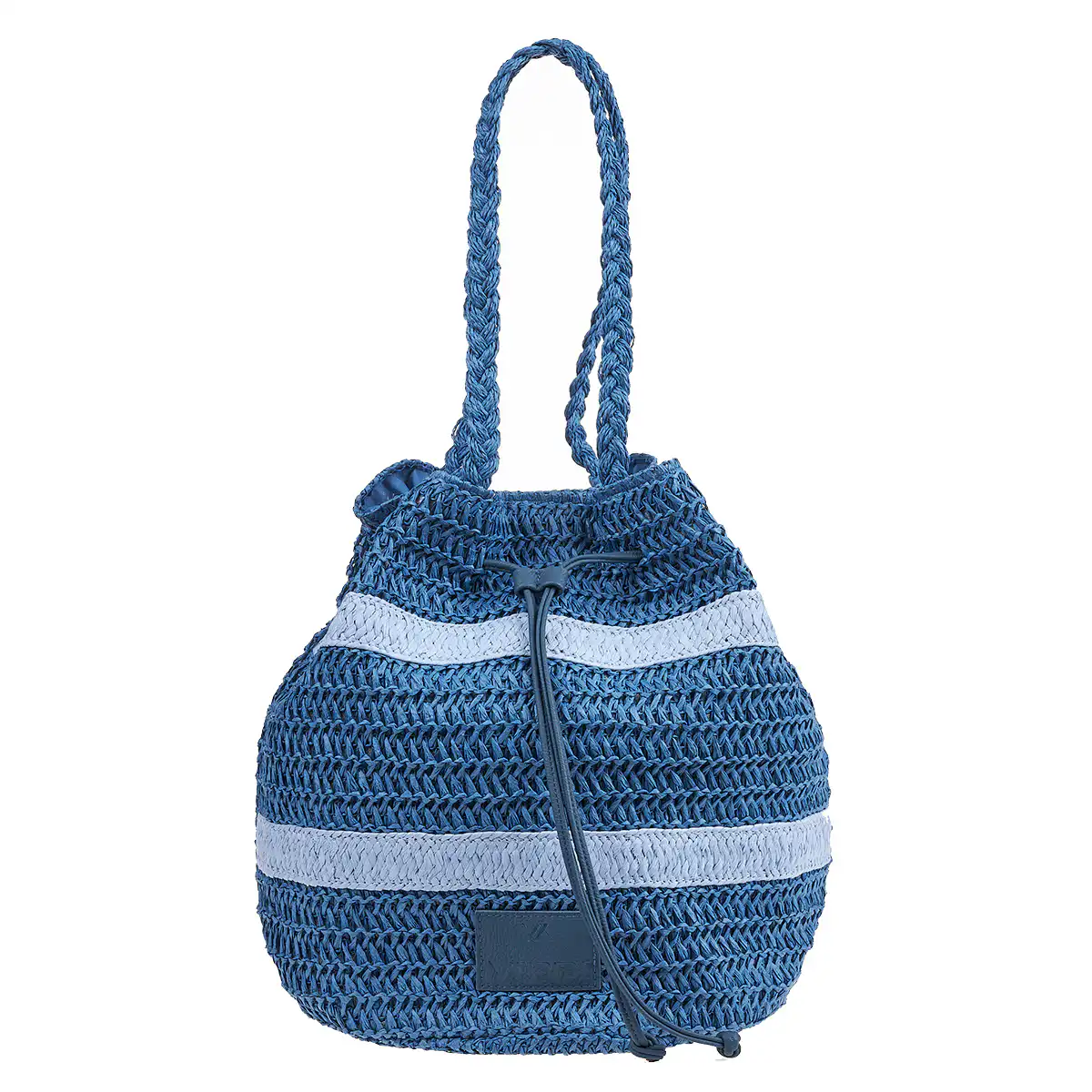 Verde Γυναικεία τσάντα Θαλάσσης 14-0196 Ψάθινη Μπλέ