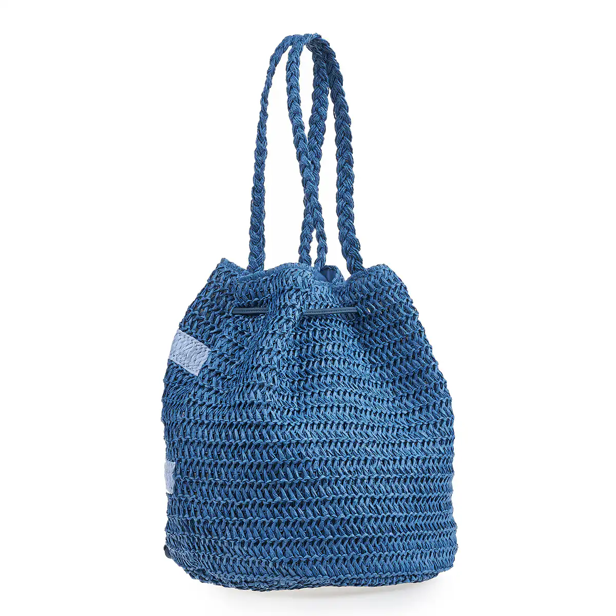 Verde Γυναικεία τσάντα Θαλάσσης 14-0196 Ψάθινη Μπλέ